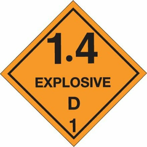 Bsc Preferred 4 x 4'' - ''Explosive - 1.4D - 1 Labels S-5244